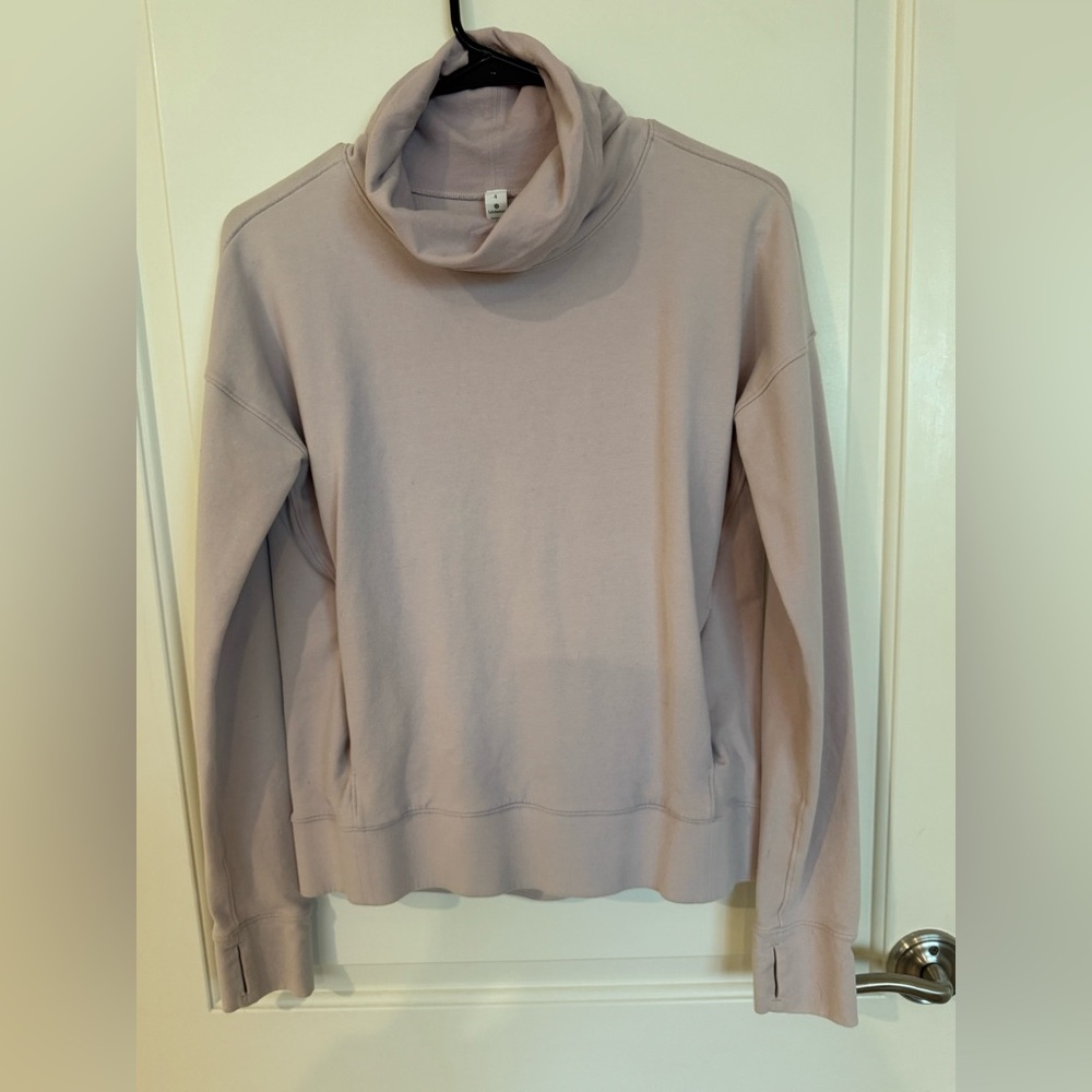 Lululemon Athletica Soft pink Cowl Neck Sweater